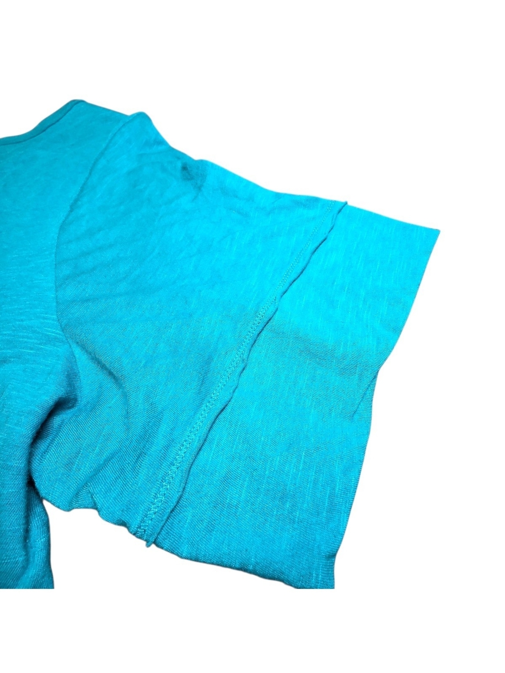 Cato Plus Size Turquoise Teal Cotton Modal Knit Short Sleeve Tee Shirt 22/24W - Picture 4 of 6